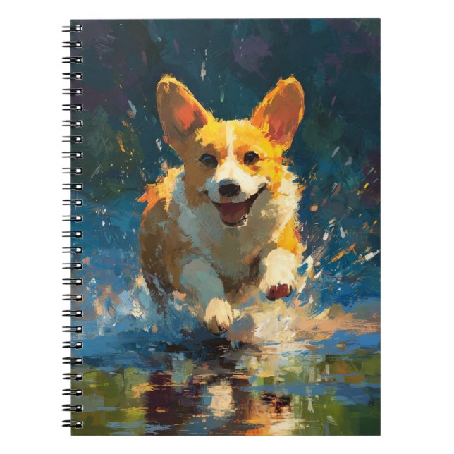 Corgi Adventure Splash Notebook (Front)