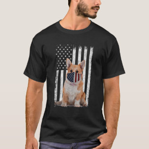 Corgi American Flag Patriotic Corgi Dog 4th Of Jul T-Shirt