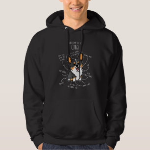 Corgi Anatomy Cute Pet Dog Mum Dad Welsh Red Hoodie