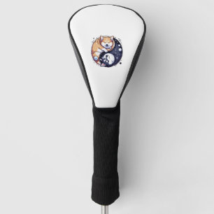 Corgi And Husky On Space Yin And Yang Essential T- Golf Head Cover