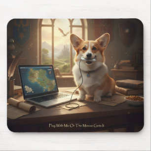 Corgi and Mouse Mat