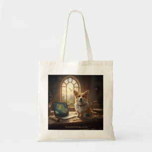 Corgi and Mouse Tote Bag