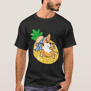 Corgi And Pineapple Pool Float T-Shirt