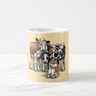 Corgi and the Cows Coffee Mug