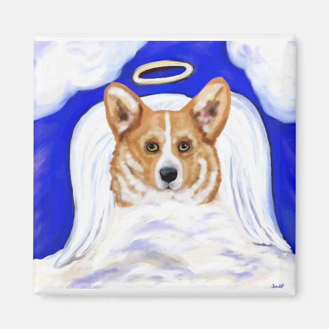 Corgi Angel Magnet (Front)
