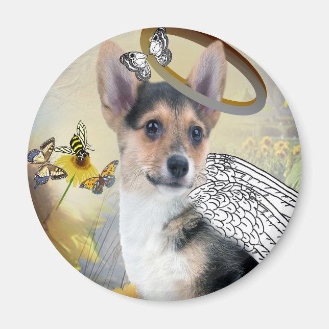 Corgi Angel Magnets (Front)