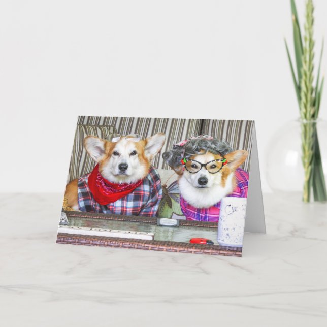 Corgi Anniversary Card (Front)
