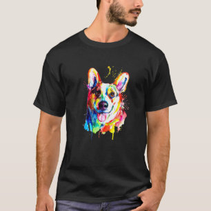 Corgi Artistic Dog Cute Sweet Birthday T-Shirt
