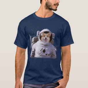 Corgi Astronaut Dog Deep In Space Cosmic T-Shirt