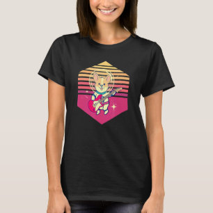 Corgi Astronaut Playing Guitar Vintage For Guitar T-Shirt