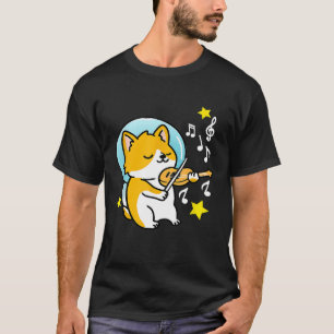 Corgi Astronaut Playing Violin T-Shirt