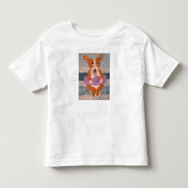 Corgi at the Beach T-Shirt (Front)