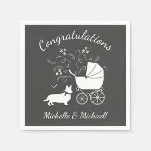 Corgi Baby Shower Dog Napkin