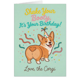 Corgi Birthday Card from the Dog