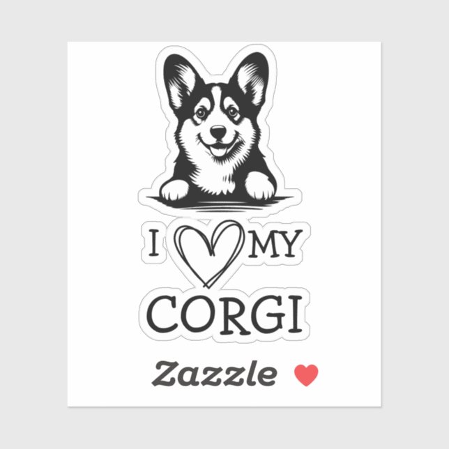 Corgi Black and White Heart Theme (Sheet)