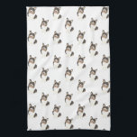 Corgi (Black Headed Tricolor) Tea Towel<br><div class="desc">I love this sweet pattern of a black headed tricolor corgi dog watercolor illustration because it's classic enough to serve as a neutral, yet pops as a stand alone piece! It's the perfect addition to any family room, nursery, office, or even the man cave! For the sweetest gifts, add more...</div>