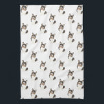 Corgi (Black Headed Tricolor) Tea Towel<br><div class="desc">I love this sweet pattern of a black headed tricolor corgi dog watercolor illustration because it's classic enough to serve as a neutral, yet pops as a stand alone piece! It's the perfect addition to any family room, nursery, office, or even the man cave! For the sweetest gifts, add more...</div>