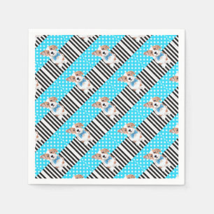 Corgi Blue Pattern Napkin
