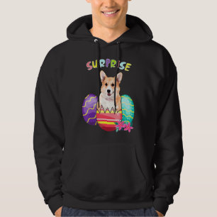Corgi Bunny With Eggs Easter Dog Hoodie