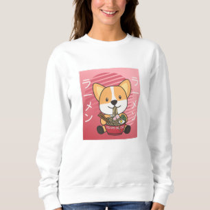 Corgi But First Ramen Sweet Kawaii Noodle Dogs Sweatshirt