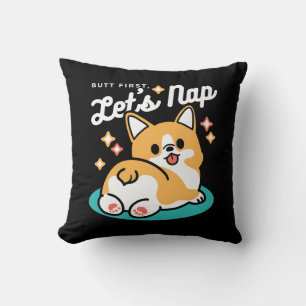 Corgi Butt and Nap Vibes – Cute Sleeping Dog Cushion