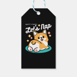 Corgi Butt and Nap Vibes – Cute Sleeping Dog Gift Tags