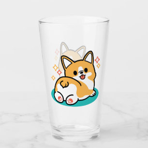 Corgi Butt and Nap Vibes – Cute Sleeping Dog Glass