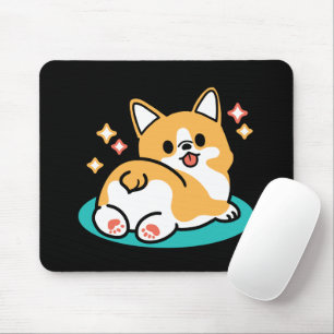 Corgi Butt and Nap Vibes – Cute Sleeping Dog Mouse Mat