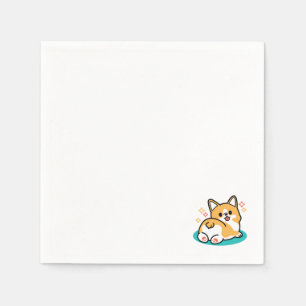 Corgi Butt and Nap Vibes – Cute Sleeping Dog Napkin