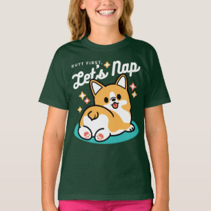 Corgi Butt and Nap Vibes – Cute Sleeping Dog T-Shirt