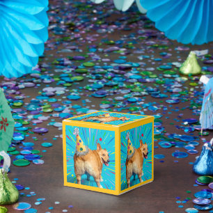 Corgi Butt Birthday Hat Favour Box