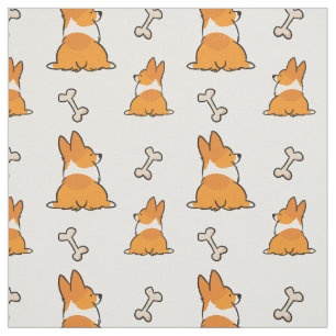 Corgi Butt Pattern Fabric CorgiThings