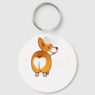 Corgi Butt T-Shirt - Love Dog Pet Puppy Couples Gi Key Ring