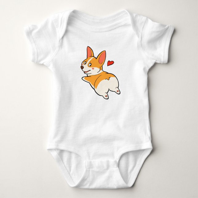 Corgi Butts Baby Bodysuit (Front)