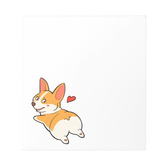 Corgi Butts Notepad (Front)