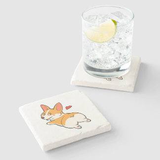 Corgi Butts Stone Coaster