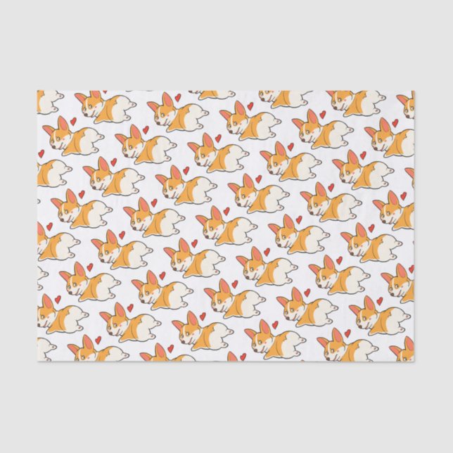 Corgi Butts Tissue Paper (Front)