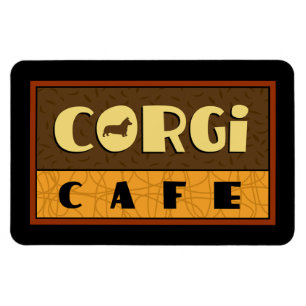 Corgi Cafe Magnet