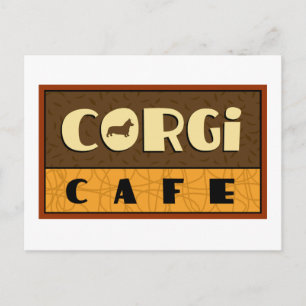 Corgi Cafe Postcard