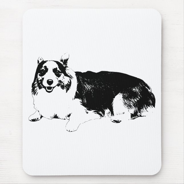 Corgi Calm For Focus Mouse Mat (Front)