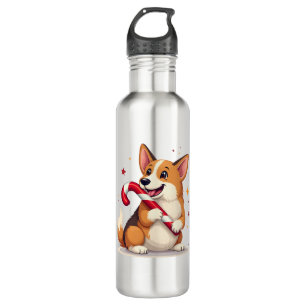 Corgi Candy Cane Joy 710 Ml Water Bottle
