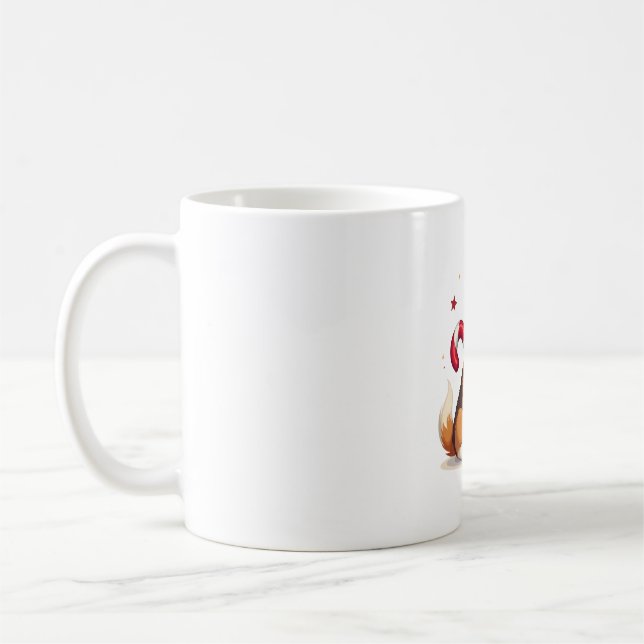 Corgi Candy Cane Joy Coffee Mug (Left)