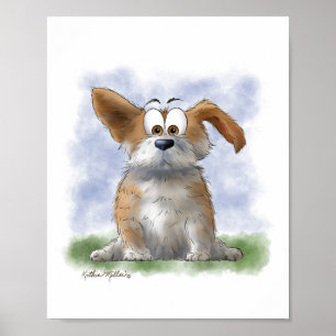 Corgi Cartoon Poster