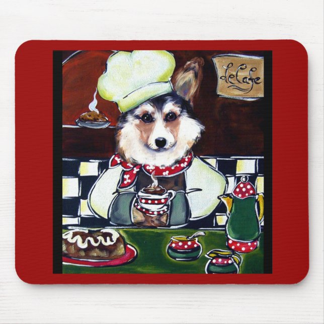Corgi Chef Mouse Mat (Front)