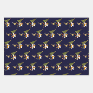 Corgi Christmas Angel - Santa Paws Gift Tags Wrapping Paper Sheet