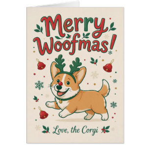 Corgi Christmas Card from the Dog