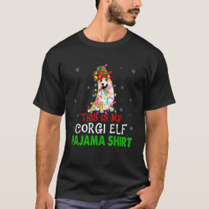 Corgi Christmas Dog Hat Elf For Dog Dad Mum T-Shirt