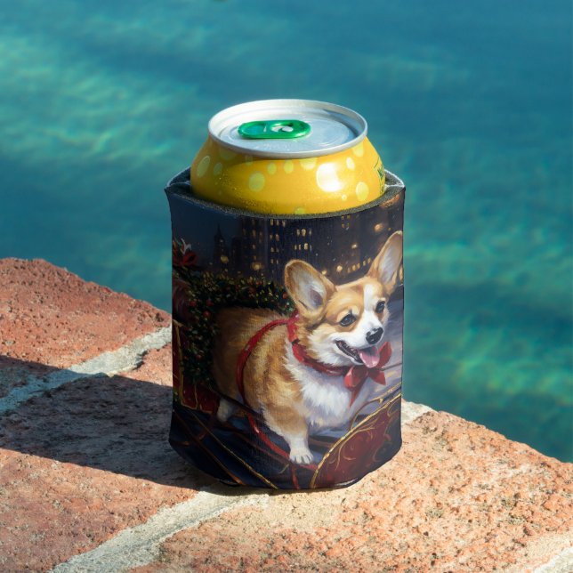 Corgi Christmas Festive Season Can Cooler (In Situ Pool)