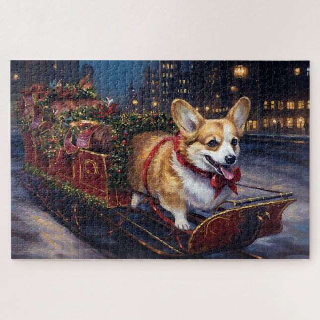 Corgi Christmas Festive Season Jigsaw Puzzle (Horizontal)