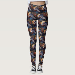 Corgi Christmas Festive Season Leggings